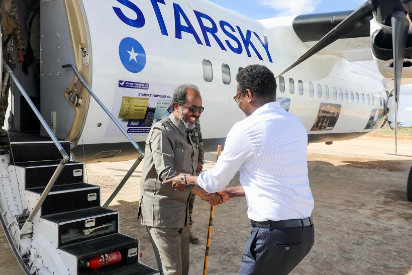 Xasan Sheekh oo ku laabtay Dhuusamareeb.jpg